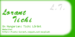lorant tichi business card